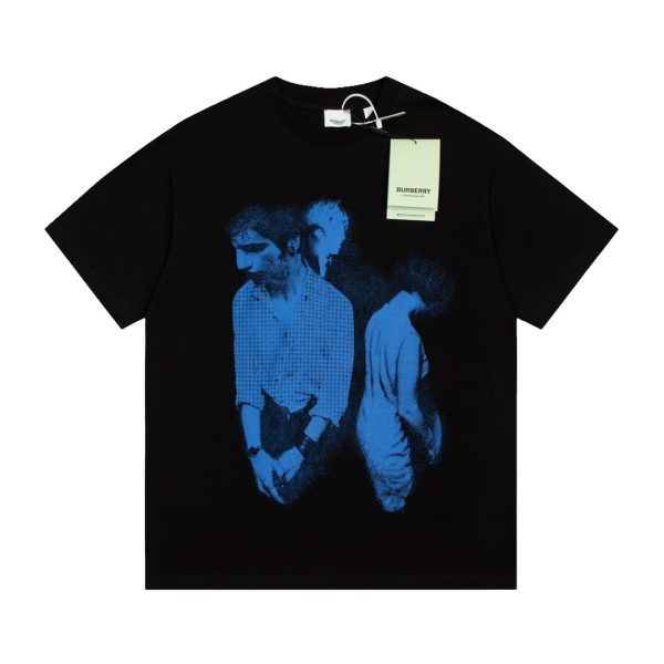 Premium Quality Burberry Short Sleeves Black Cotton Collection