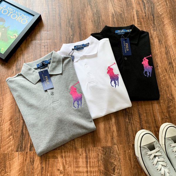 Best Selling Ralph Lauren Short-Sleeved Gray Knit Gradient Collection