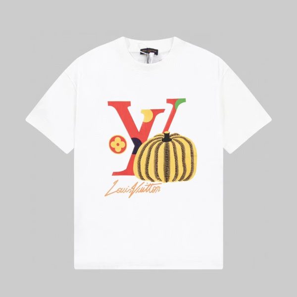 Best Selling Louis Vuitton Short Sleeves White Washed Style