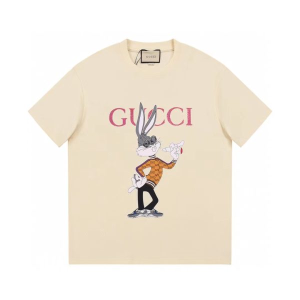 Premium Gucci Short Sleeves Black Cotton Luxury