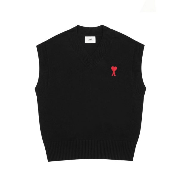 High Quality Ami Vest Blue Cotton Classic Style