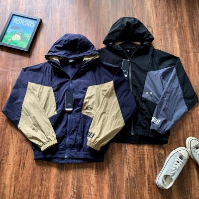 Premium Oakley Jacket Navy Nylon Logo Luxury