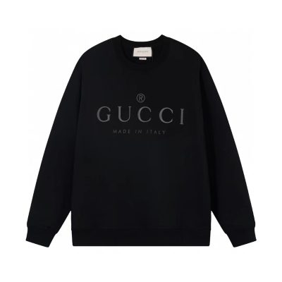 High Quality Gucci Hoodie Black Minimalist Style
