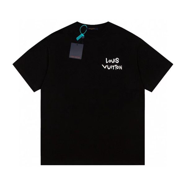 Premium Louis Vuitton Short Sleeves White Cotton Style