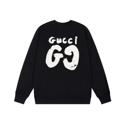 Luxury Gucci Sweatshirts Black Print Style