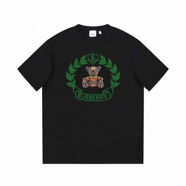 High Quality Burberry Short Sleeves White Cotton Logo Collection