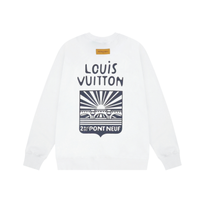 Premium Quality Louis Vuitton Hoodie Black Washed Luxury