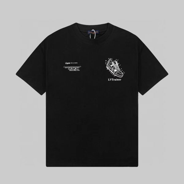Premium Louis Vuitton Short Sleeves Black Washed Collection