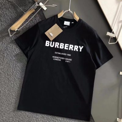 Premium Burberry Short Sleeves Silk Style