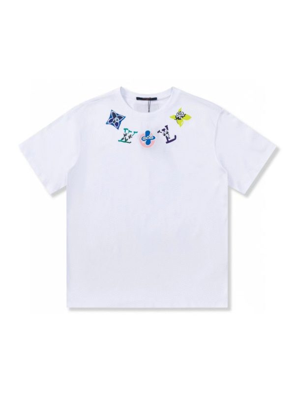 Best Selling Louis Vuitton Short-Sleeved Shirt Black Cotton Print Luxury