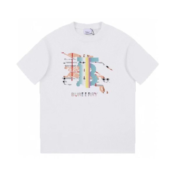 Luxury Burberry Short Sleeves White Classic Style