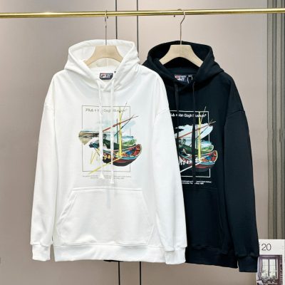 High Quality Fila Hoodie Black Casual Collection