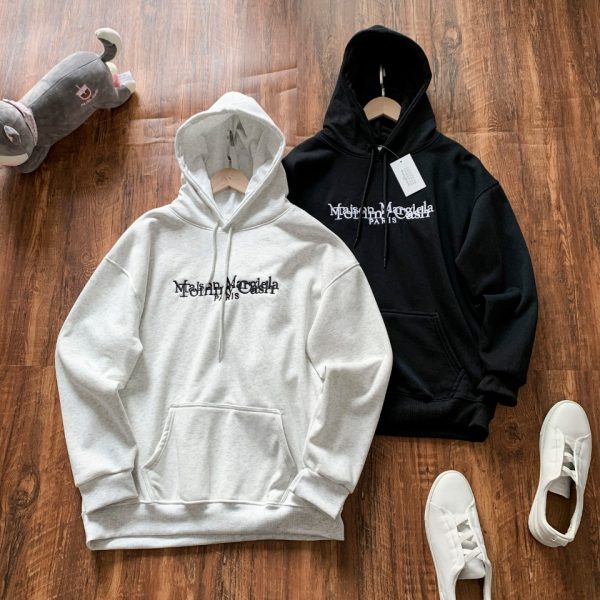 Luxury Margiela Sweatshirts Gray Cotton Embroidery Collection