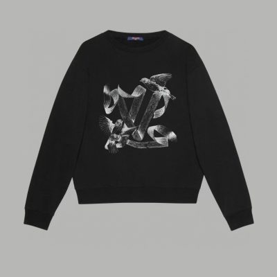 Premium Louis Vuitton Long Sleeves Black Cotton Luxury
