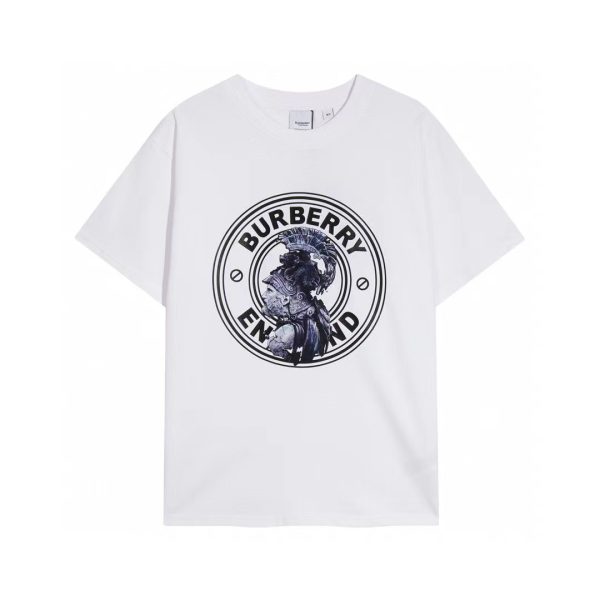High Quality Burberry Short Sleeves Black Cotton Logo Collection