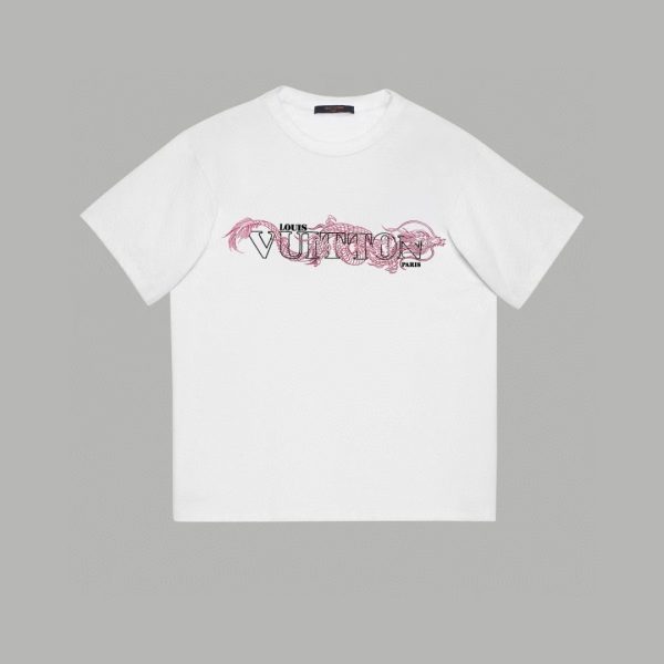 Premium Quality Louis Vuitton Short Sleeves Black Cotton Style