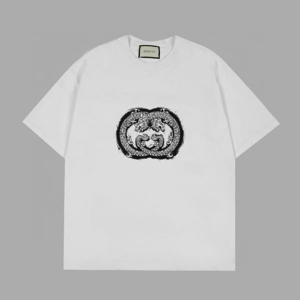 Best Selling Gucci Short Sleeves White Print Collection
