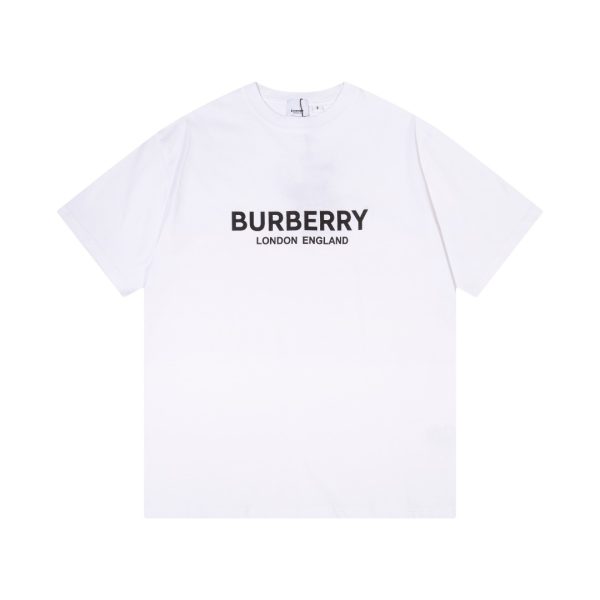 Best Selling Burberry Short Sleeves White Cotton Logo Style