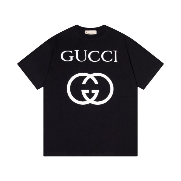 Premium Quality Gucci Short Sleeves Black Cotton Oversized Luxury