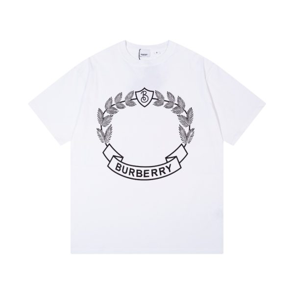 Luxury Burberry Short Sleeves Black Cotton Classic Luxury