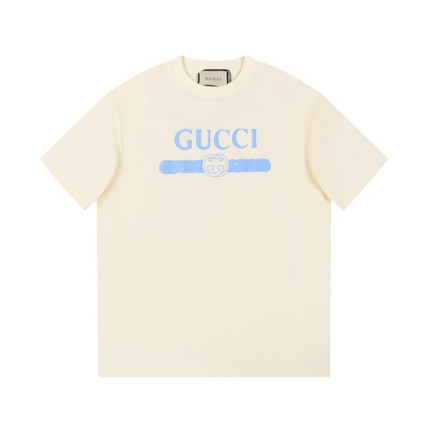 Premium Quality Gucci Short Sleeves Cotton Logo Collection