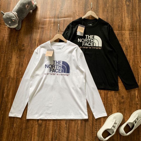 Premium Quality The North Face Long Sleeves Purple Cotton Logo Collection