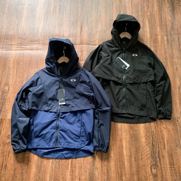 Premium Quality Oakley Coat Navy Polyester Print Style