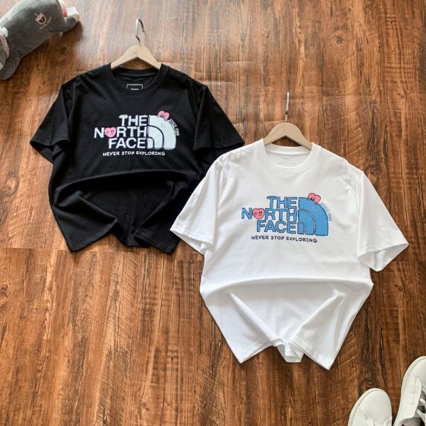 Best Selling The North Face Short Sleeves White Cotton Retro Luxury
