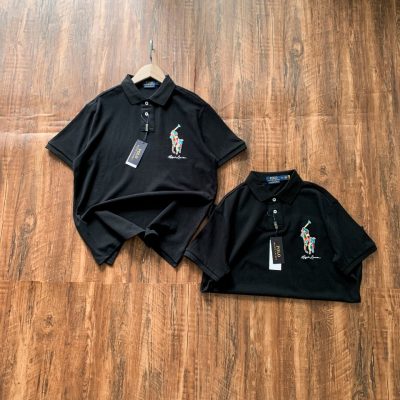 Premium Quality Ralph Lauren Polo Shirt Black Embroidered Style