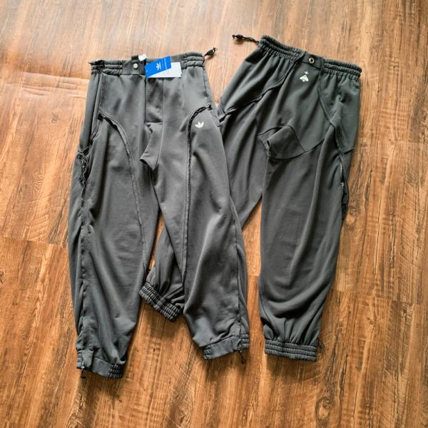 Luxury Adidas Pants Gray Knit Casual Collection