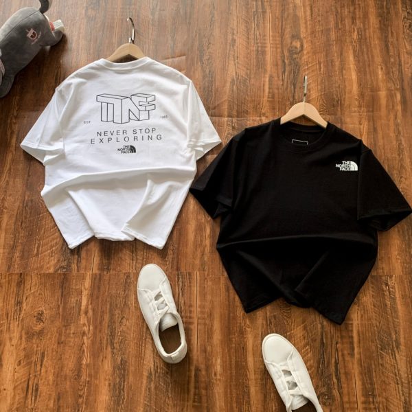 Premium Quality The North Face T-Shirts Black Cotton Print Luxury