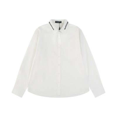 Best Selling Balenciaga Shirt White Cotton Classic Luxury