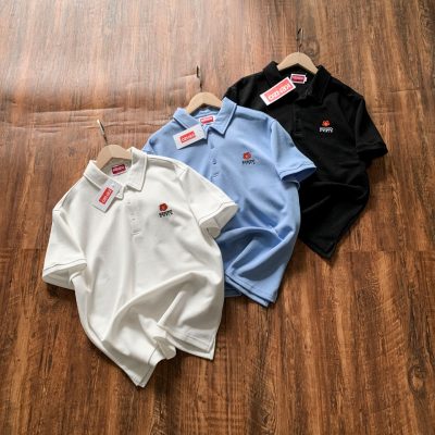 High Quality Kenzo Short-Sleeved T-Shirts Sky Cotton Elegant Luxury