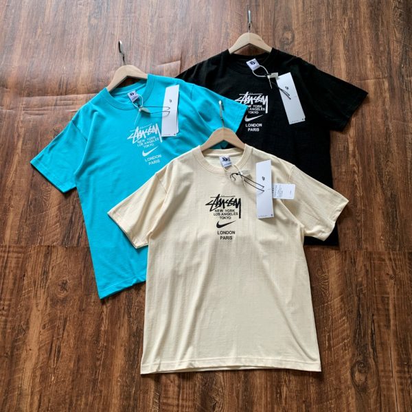 High Quality Nike Short Sleeves Blue Cotton Breathable Collection