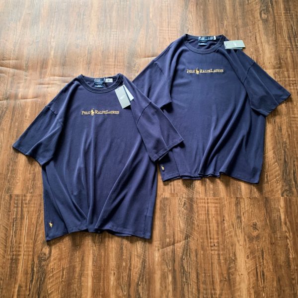 Luxury Ralph Lauren Short Sleeves Blue Cotton Retro Luxury