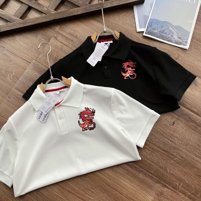 Luxury Lacoste Short Sleeves Red Cotton Casual Style