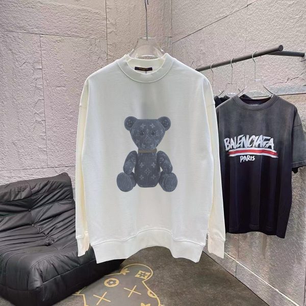 Premium Quality Louis Vuitton Sweatshirts Black Monogram Style
