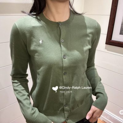 High Quality Ralph Lauren Long Sleeves White Knit Solid Luxury