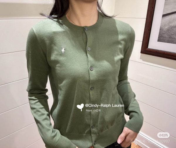 High Quality Ralph Lauren Long Sleeves White Knit Solid Luxury