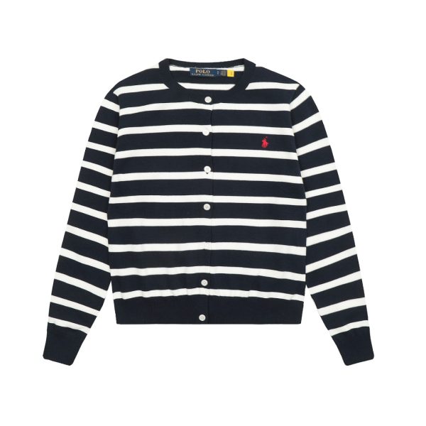 Best Selling Ralph Lauren Long Sleeves Navy Knit Jacquard Style