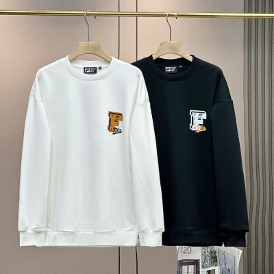 High Quality Fila Hoodie Black Casual Luxury