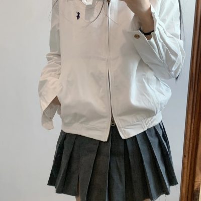 Premium Ralph Lauren Coat Blue Cotton Embroidery Collection
