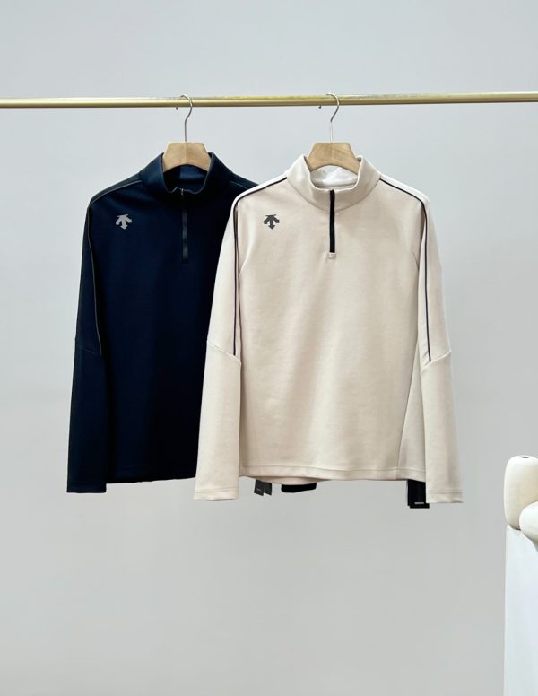 Premium Quality Descente Long Sleeves Black Knit Classic Style