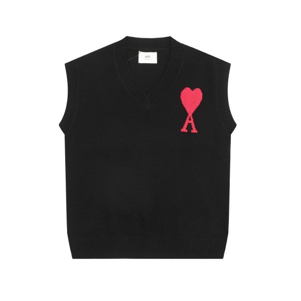 Premium Quality Ami Vest Black Jacquard Style