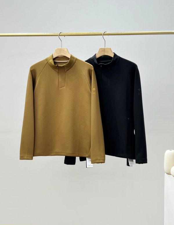 High Quality Descente Long Sleeves Brown Fleece Urban Collection