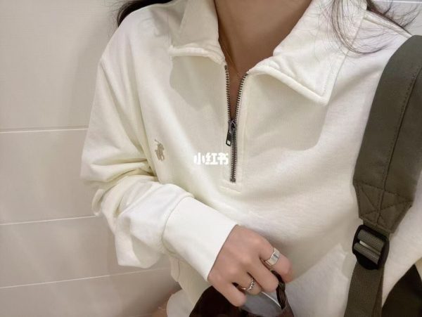 Luxury Ralph Lauren Hoodie White Cotton Classic Luxury