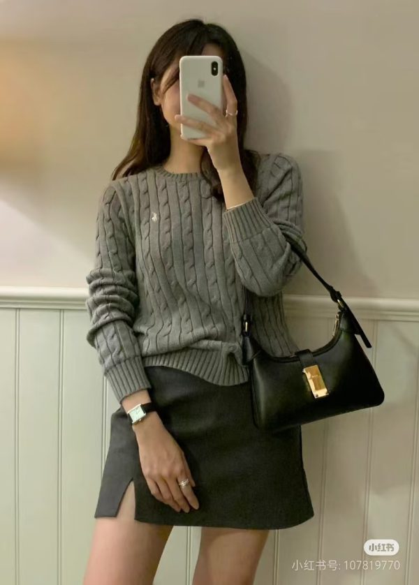 Premium Quality Ralph Lauren Sweaters Black Knit Solid Luxury