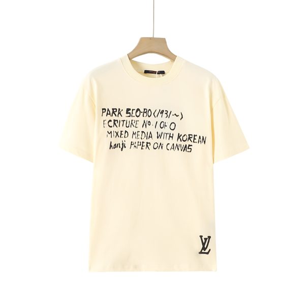 Premium Quality Louis Vuitton Short Sleeves Cotton Logo Collection