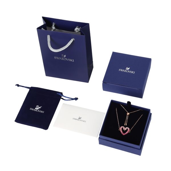 Luxury Swarovski Necklace Pink Classic Style