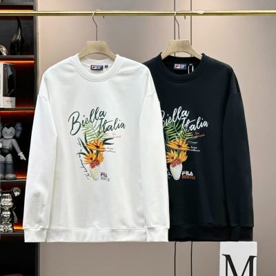 Best Selling Fila Sweatshirts Black Casual Luxury